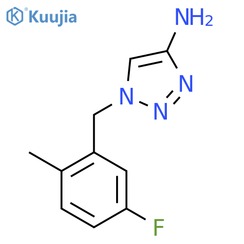 1-(5-fluoro-2-methylphenyl)methyl-1H-1,2,3-triazol-4-amine structure