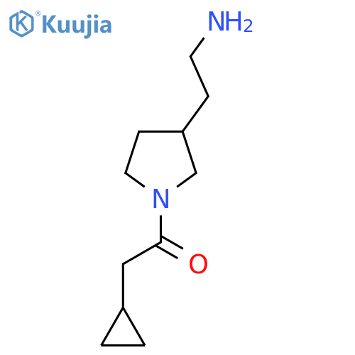 1-[3-(2-Aminoethyl)pyrrolidin-1-yl]-2-cyclopropylethan-1-one structure