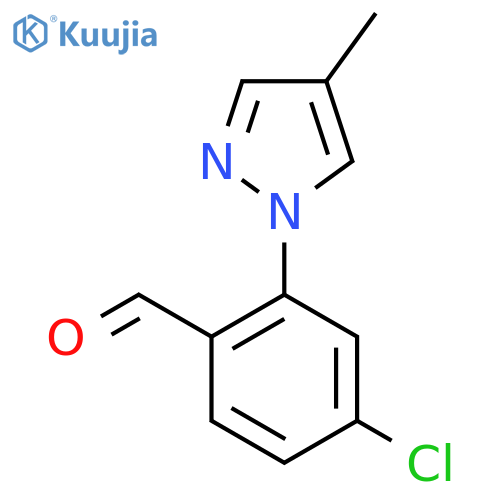 4-Chloro-2-(4-methyl-1H-pyrazol-1-yl)benzaldehyde structure