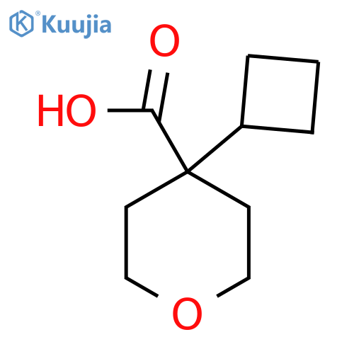 4-cyclobutyloxane-4-carboxylic acid structure