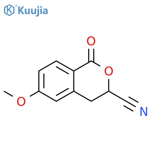 1H-2-Benzopyran-3-carbonitrile, 3,4-dihydro-6-methoxy-1-oxo- structure