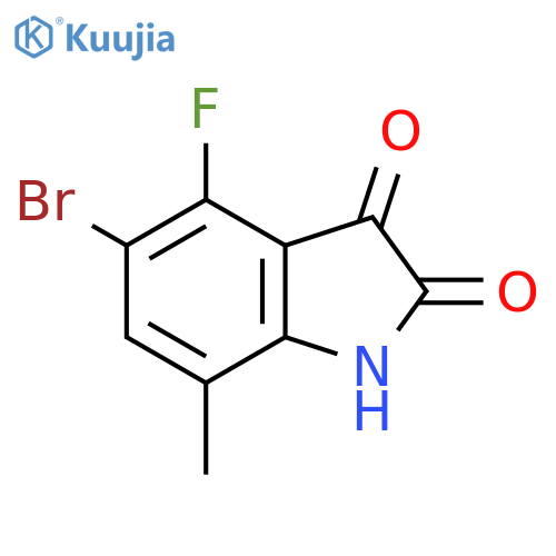 5-bromo-4-fluoro-7-methyl-2,3-dihydro-1H-indole-2,3-dione structure