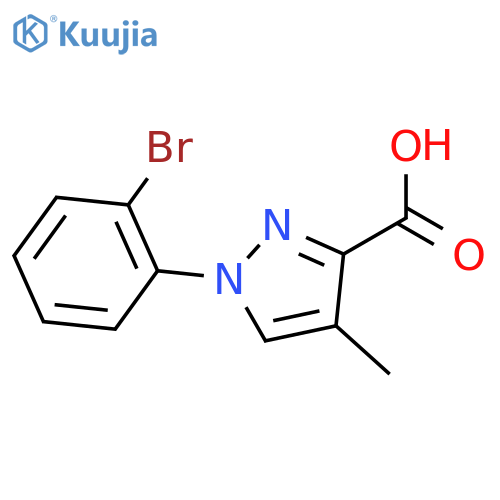1-(2-bromophenyl)-4-methyl-1H-pyrazole-3-carboxylic acid structure