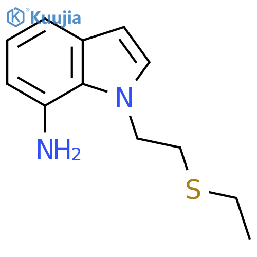 1-2-(ethylsulfanyl)ethyl-1H-indol-7-amine structure