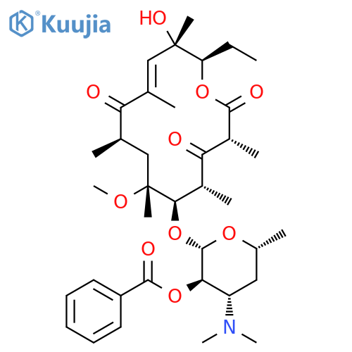 2 '-Obenzoyl-3-O-de (2,6-dideoxy-3-c-methyl-3-O-methyl-a-L-ribohexopyranosyl)oxy-11-deoxy-10,11-didehydro-6-O-methyl-3-oxoerythromycin structure