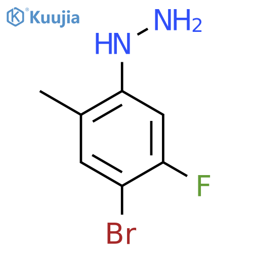 (4-Bromo-5-fluoro-2-methylphenyl)hydrazine structure
