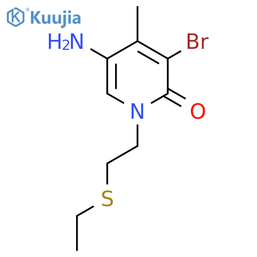 5-amino-3-bromo-1-2-(ethylsulfanyl)ethyl-4-methyl-1,2-dihydropyridin-2-one structure
