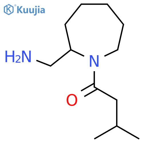 1-2-(aminomethyl)azepan-1-yl-3-methylbutan-1-one structure