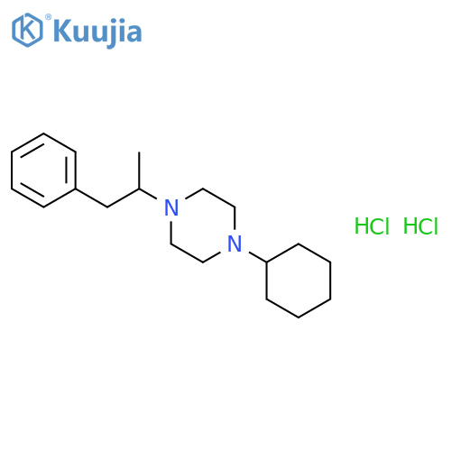 Piperazine,1-cyclohexyl-4-(1-methyl-2-phenylethyl)-, hydrochloride (1:2) structure