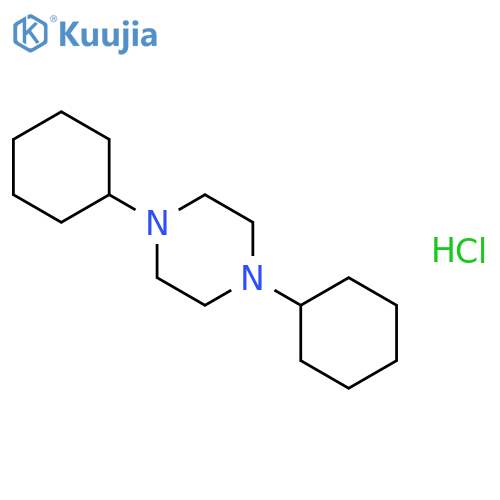 Piperazine,1,4-dicyclohexyl-, hydrochloride (1:2) structure