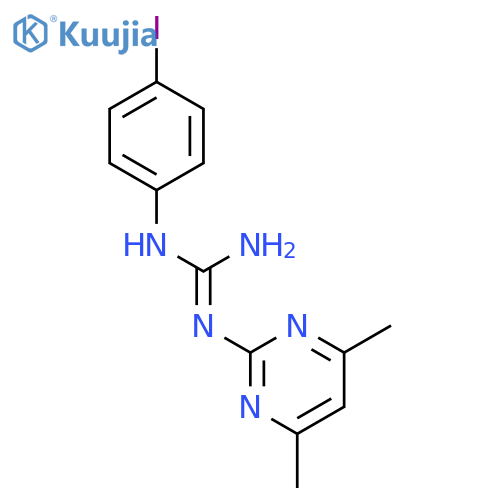 Guanidine,N-(4,6-dimethyl-2-pyrimidinyl)-N'-(4-iodophenyl)- structure