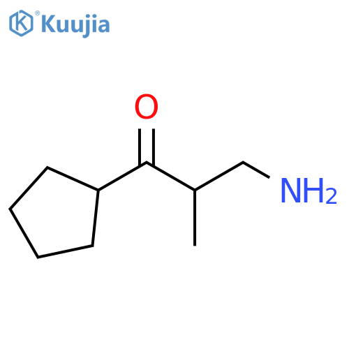1-Propanone, 3-amino-1-cyclopentyl-2-methyl- structure
