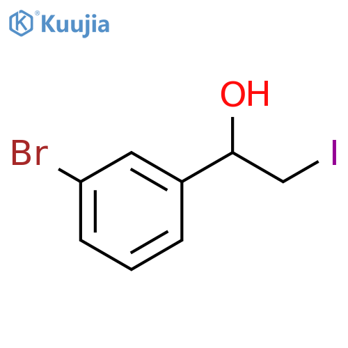 1-(3-bromophenyl)-2-iodoethan-1-ol structure