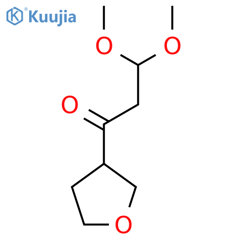 3,3-dimethoxy-1-(oxolan-3-yl)propan-1-one structure