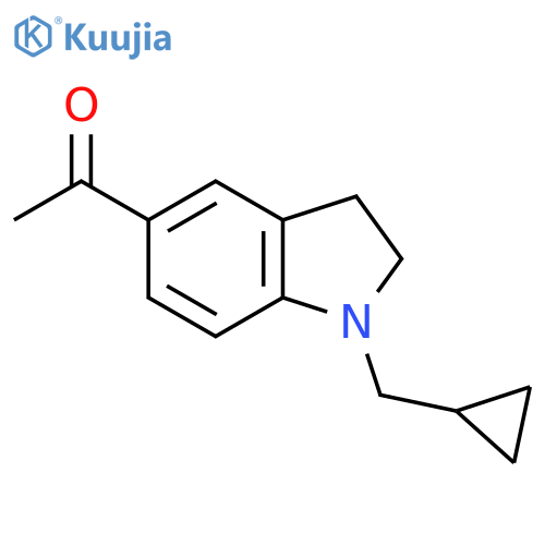 1-(1-Cyclopropylmethyl-2,3-dihydro-1H-indol-5-yl)-ethanone structure