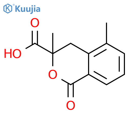 1H-2-Benzopyran-3-carboxylic acid, 3,4-dihydro-3,5-dimethyl-1-oxo- structure