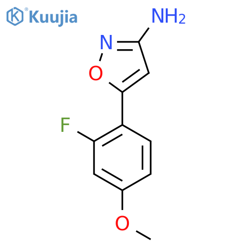 5-(2-fluoro-4-methoxyphenyl)-1,2-oxazol-3-amine structure