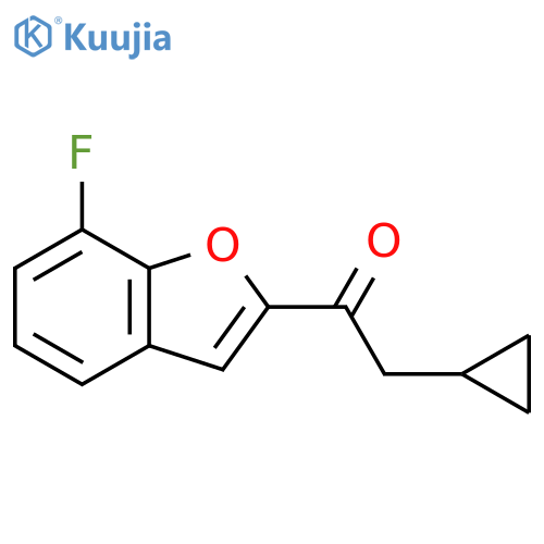 2-Cyclopropyl-1-(7-fluoro-1-benzofuran-2-yl)ethan-1-one structure