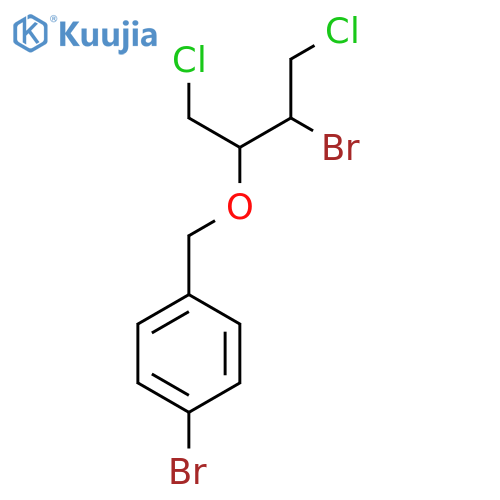 1-bromo-4-{(3-bromo-1,4-dichlorobutan-2-yl)oxymethyl}benzene structure