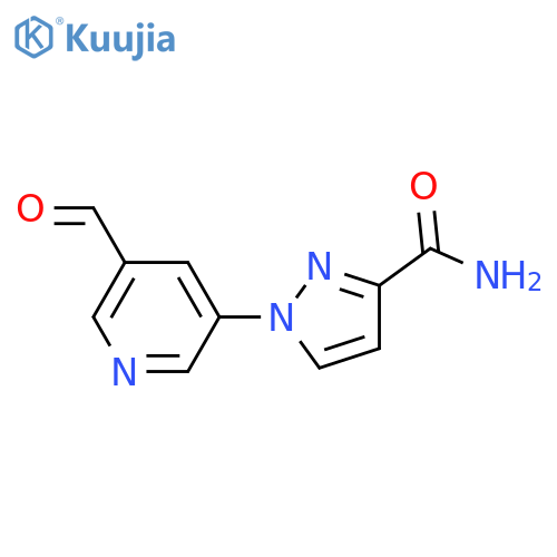 1-(5-formylpyridin-3-yl)-1H-pyrazole-3-carboxamide structure