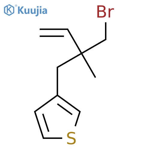 3-[2-(Bromomethyl)-2-methylbut-3-en-1-yl]thiophene structure