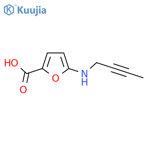5-(but-2-yn-1-yl)aminofuran-2-carboxylic acid structure