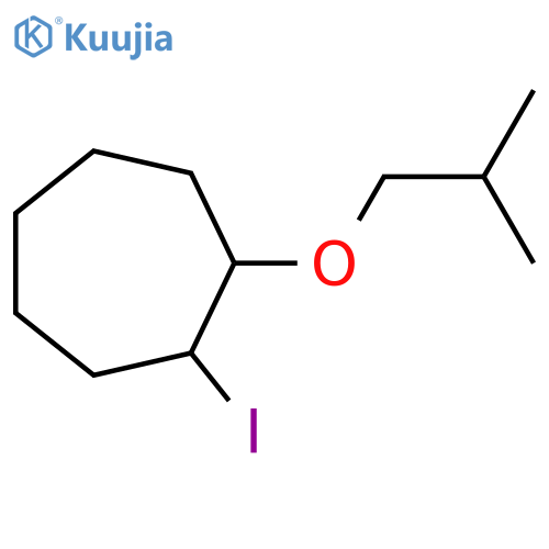 1-Iodo-2-(2-methylpropoxy)cycloheptane structure
