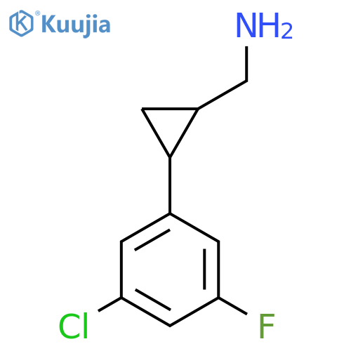 2-(3-chloro-5-fluorophenyl)cyclopropylmethanamine structure