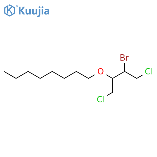 1-(3-bromo-1,4-dichlorobutan-2-yl)oxyoctane structure