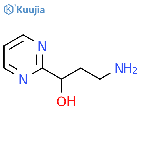 3-amino-1-(pyrimidin-2-yl)propan-1-ol structure