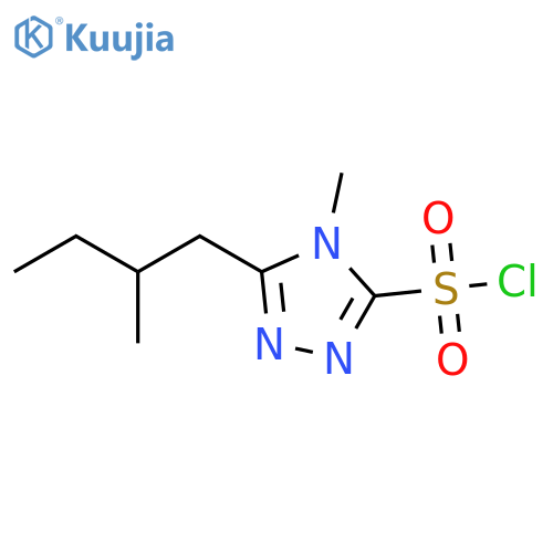 4H-1,2,4-Triazole-3-sulfonyl chloride, 4-methyl-5-(2-methylbutyl)- structure