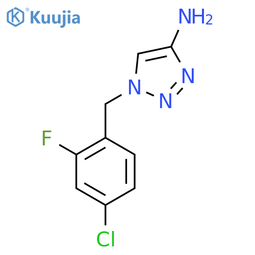 1-(4-chloro-2-fluorophenyl)methyl-1H-1,2,3-triazol-4-amine structure