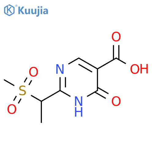 5-Pyrimidinecarboxylic acid, 1,6-dihydro-2-[1-(methylsulfonyl)ethyl]-6-oxo- structure