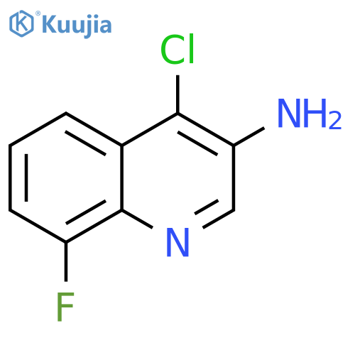4-chloro-8-fluoroquinolin-3-amine structure