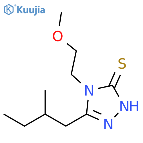 3H-1,2,4-Triazole-3-thione, 2,4-dihydro-4-(2-methoxyethyl)-5-(2-methylbutyl)- structure