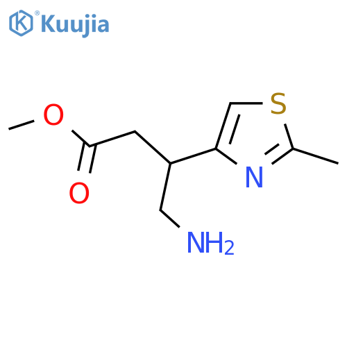 Methyl 4-amino-3-(2-methyl-1,3-thiazol-4-yl)butanoate structure