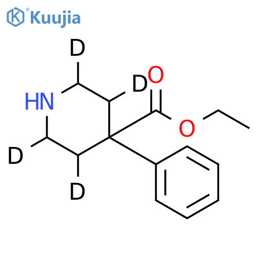 4-Piperidine-3,3,5,5-d4-carboxylicacid, 4-phenyl-, ethyl ester (9CI) structure