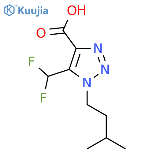 5-(difluoromethyl)-1-(3-methylbutyl)-1H-1,2,3-triazole-4-carboxylic acid structure
