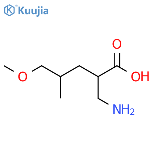 2-(aminomethyl)-5-methoxy-4-methylpentanoic acid structure