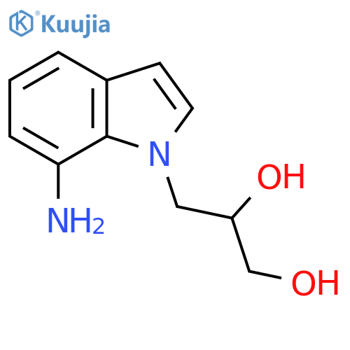 3-(7-amino-1H-indol-1-yl)propane-1,2-diol structure
