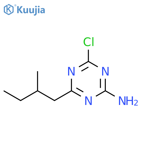 1,3,5-Triazin-2-amine, 4-chloro-6-(2-methylbutyl)- structure