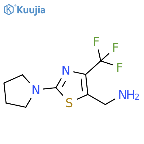 [2-pyrrolidin-1-yl-4-(trifluoromethyl)thiazol-5-yl]methanamine structure