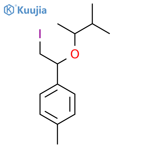 1-{2-iodo-1-(3-methylbutan-2-yl)oxyethyl}-4-methylbenzene structure