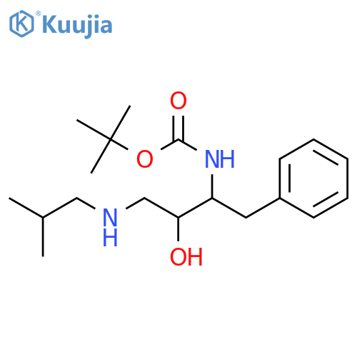 tert-Butyl (1S,2R)-1-Benzyl-2-hydroxy-3-(isobutylamino)propylcarbamate structure