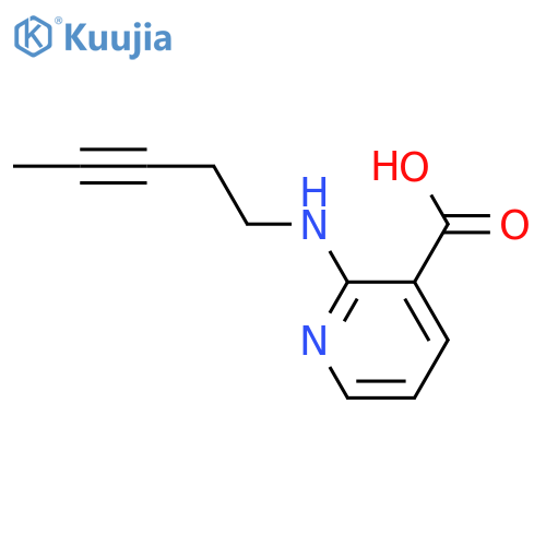 2-(pent-3-yn-1-yl)aminopyridine-3-carboxylic acid structure