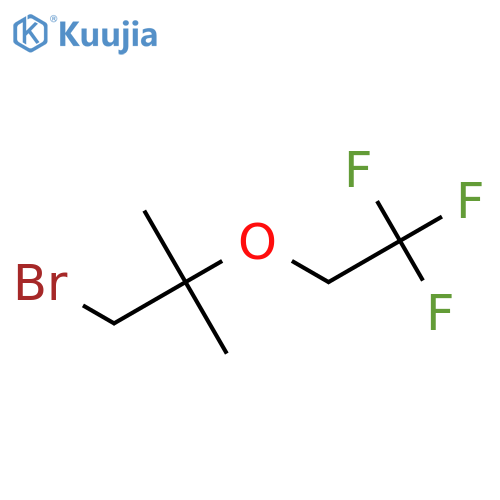 1-Bromo-2-methyl-2-(2,2,2-trifluoroethoxy)propane structure