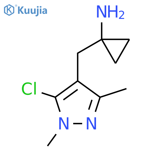 1-(5-chloro-1,3-dimethyl-1H-pyrazol-4-yl)methylcyclopropan-1-amine structure