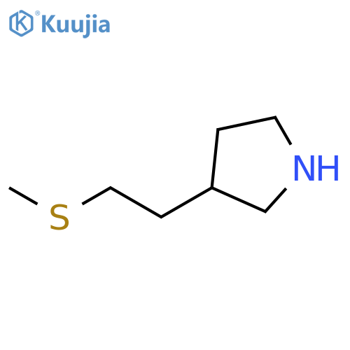 3-2-(methylsulfanyl)ethylpyrrolidine structure