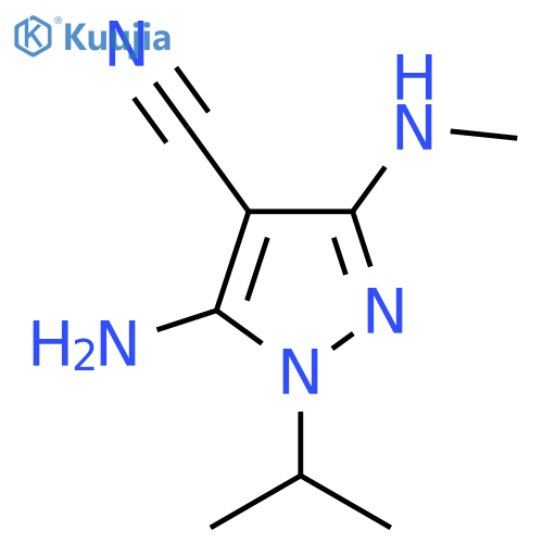 5-Amino-3-(methylamino)-1-(propan-2-yl)-1H-pyrazole-4-carbonitrile structure