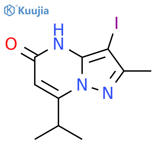 3-iodo-2-methyl-7-(propan-2-yl)-4H,5H-pyrazolo1,5-apyrimidin-5-one structure